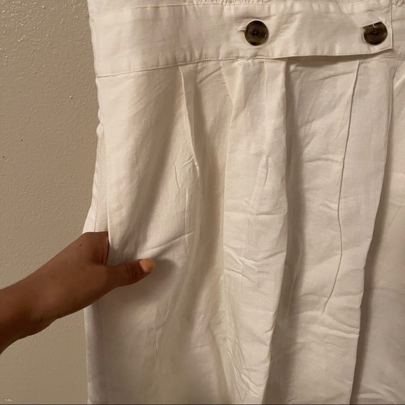 MADEWELL Linen Blend Button-Waist Wrap Midi Dress - Picture 7 of 9